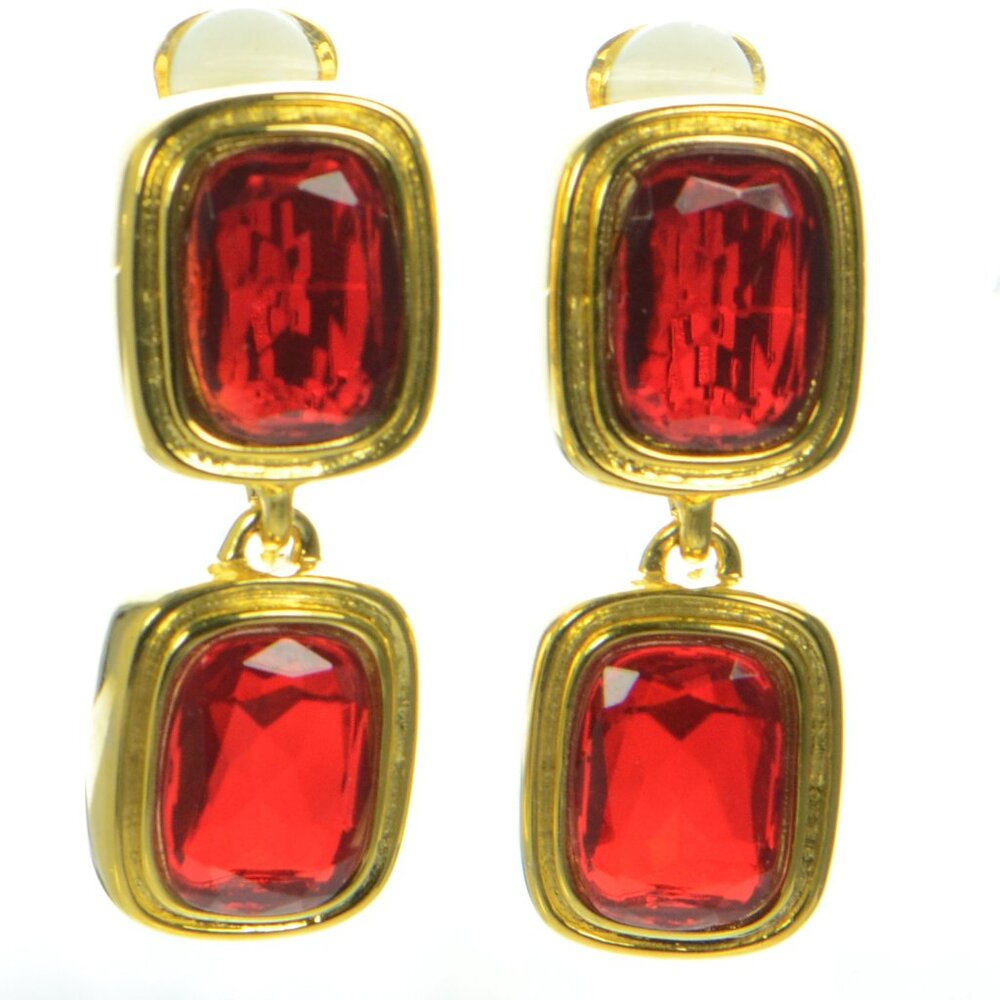 Vintage Kenneth Jay Lane KJL Crystal Clip-on Earrings